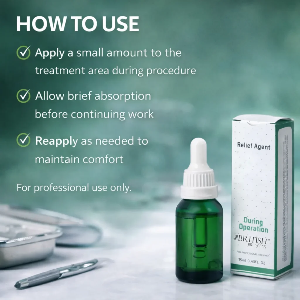 The British Brow Bar Secondary Numbing Solution – During Operation Professional Formula image 4