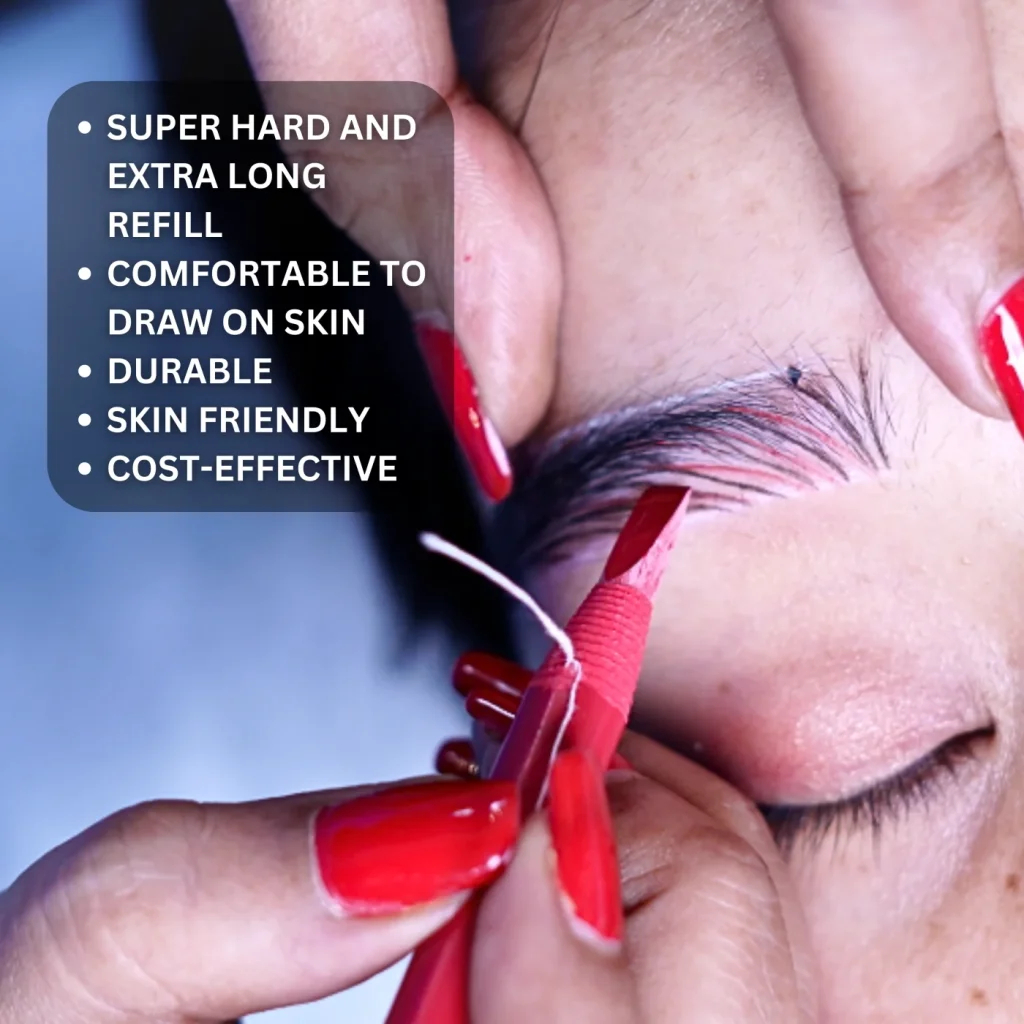 Waterproof Brow Mapping Pencil (Pull Eyebrow Pencil – Red) image 4