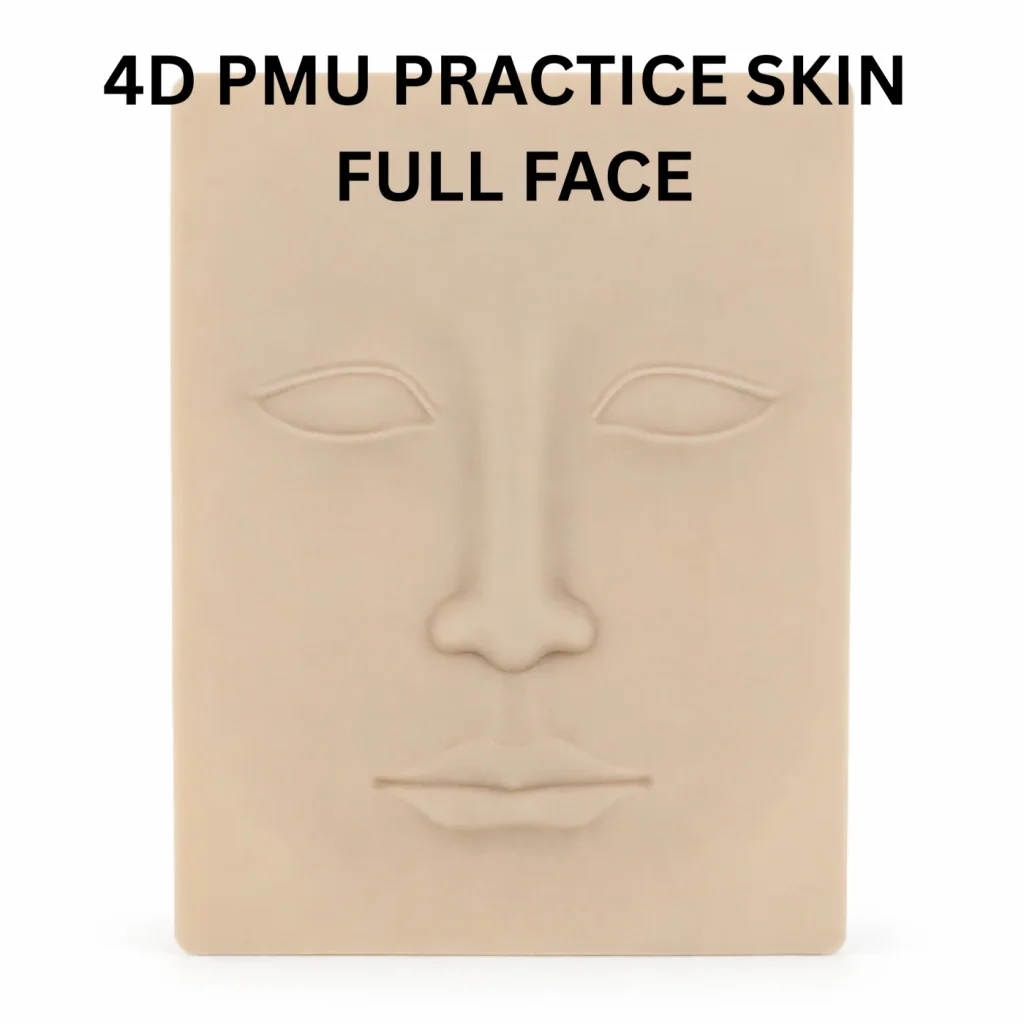 The British Brow Bar 4D PMU Practice Skin – Full Face Silicone Training Model image 1