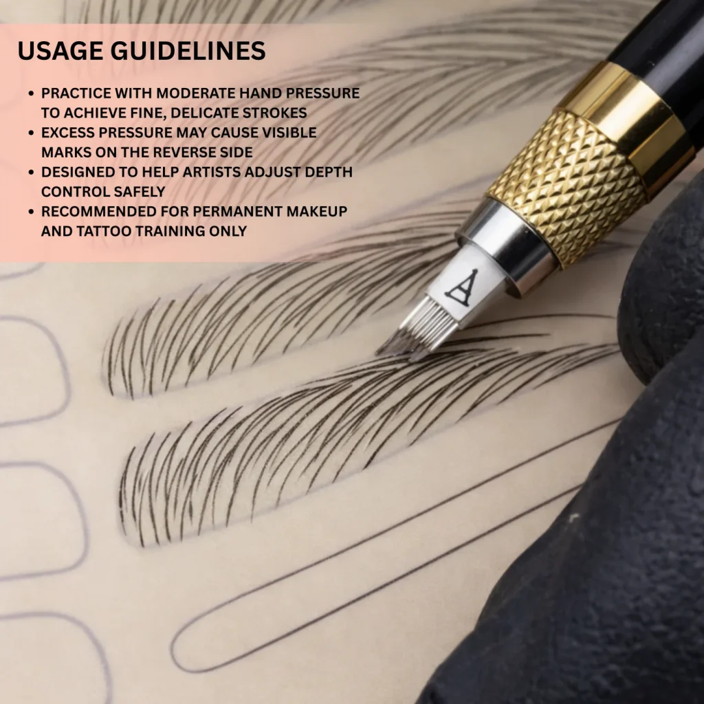 The British Brow Bar Eyebrow Practice Skin – Professional PMU Training Pad image 2