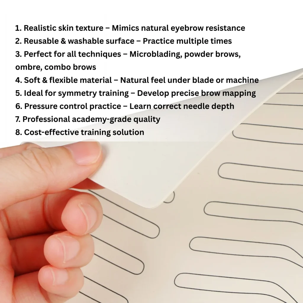 The British Brow Bar Eyebrow Practice Skin – Professional PMU Training Pad image 3