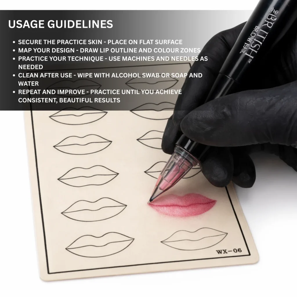 The British Brow Bar Lip Practice Skin – Professional PMU Lip Training Pad image 2